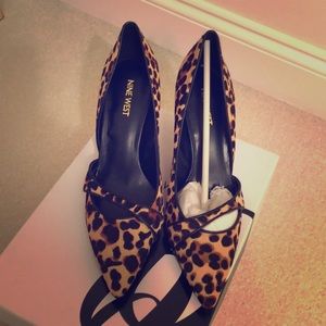 Nine West leopard print heels size 8 M